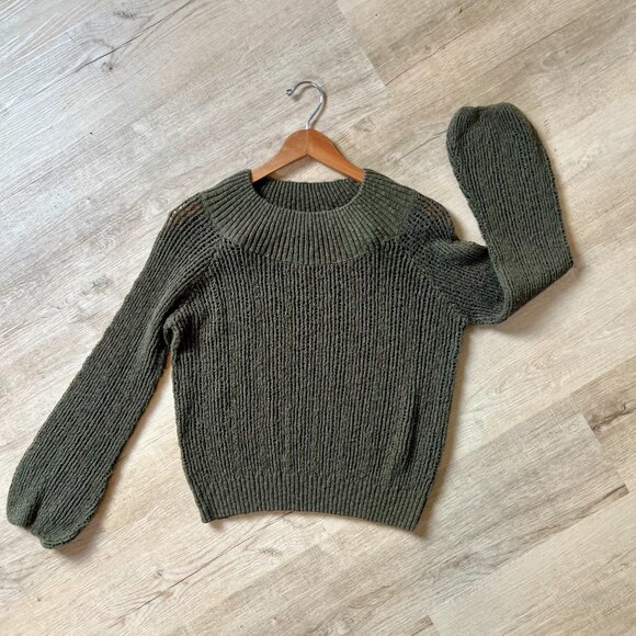 Billabong Lightweight Knit Sweater in Green - Size M - Picture 5 of 5